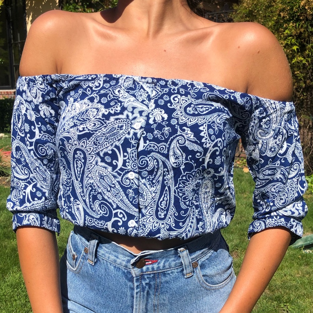 BANDANA PRINT CROP TOP
